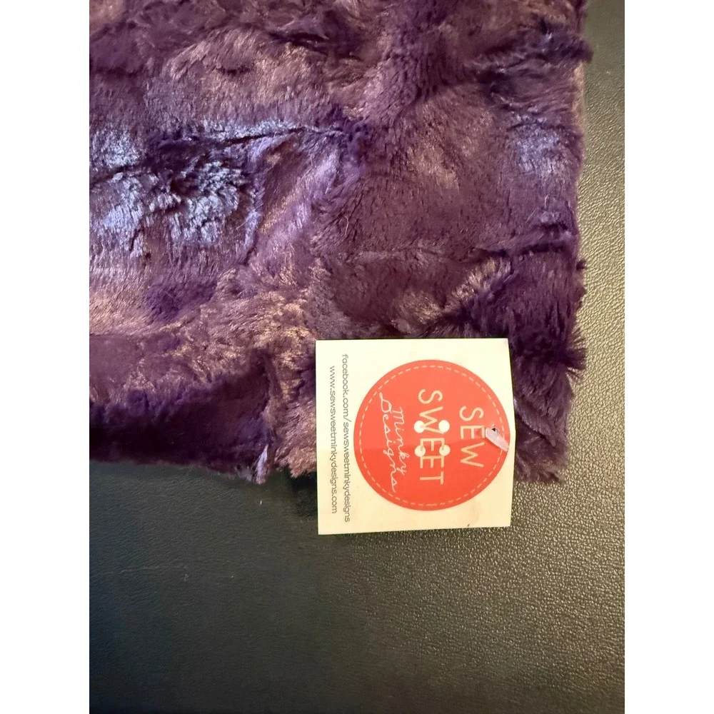 Sew Sweet Minky Designs 19x19 Pillow Cover Purple Plush Textured Luxury NEW